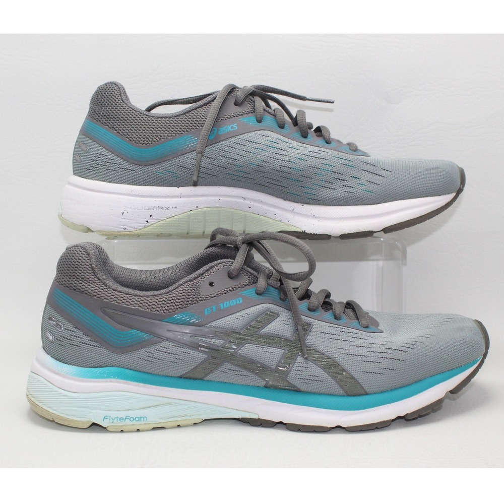 Asics GT-1000 9 Womens Gray Teal Running Shoes 1012A659 Size 10